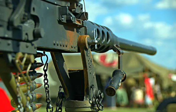 Macro, machine gun, easel, machine gun, Browning M2