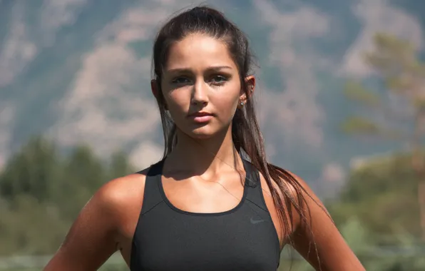 Picture background, girl, face, look