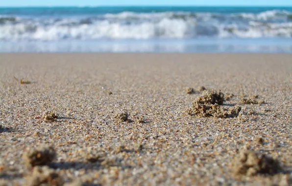Picture sand, sea, wave, water, macro, shore, coast, surf