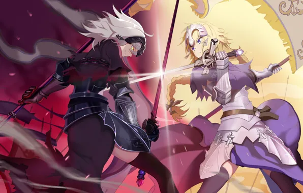 Weapons, girls, the opposition, anime, Fate / Grand Order