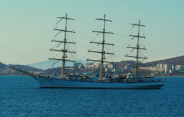 Ship, Hope, on the roads, sailing