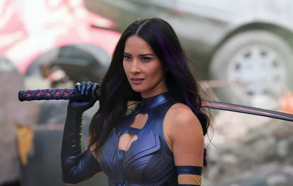 Girl, the film, katana, frame, brunette, Olivia Munn, X-Men: Apocalypse, X-Men: Apocalypse