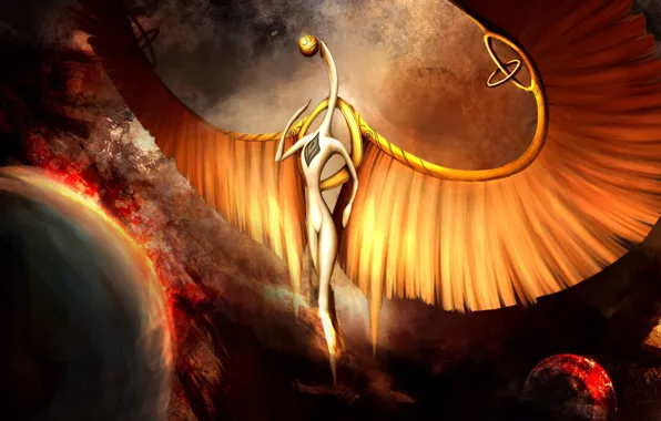 Background, ball, wings, being