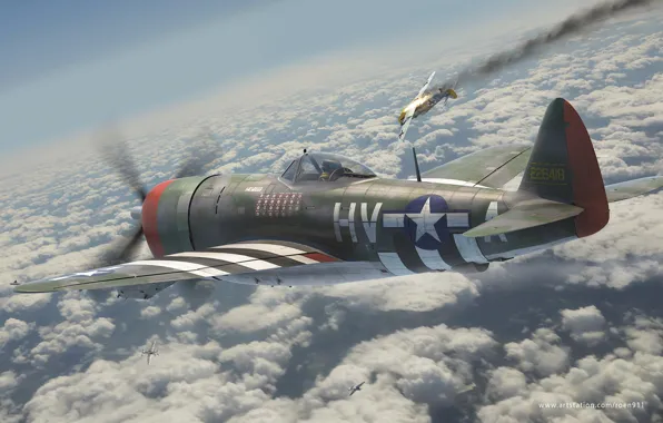 Thunderbolt, UNITED STATES AIR FORCE, fighter-bomber, Republic, P-47D, Antonis (rOEN911) Karidis