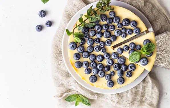 Picture decoration, blueberries, cake, cream, dessert, sweet, cheesecake, Valentina Maslova