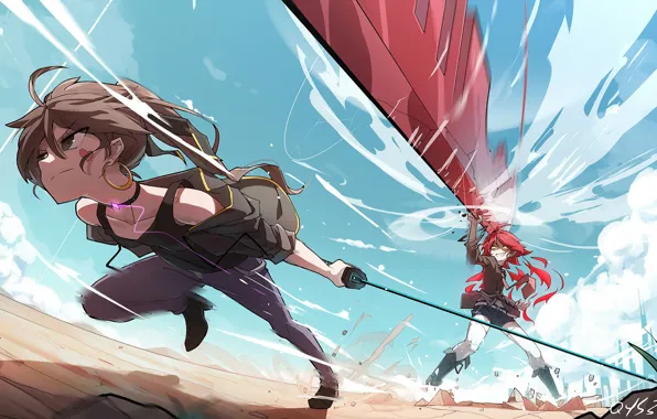 Wallpaper weapons, movement, two