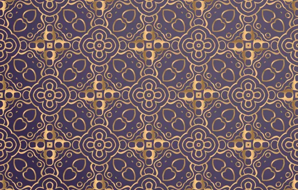 Flowers, background, pattern, gold, ornament, vintage, background, color