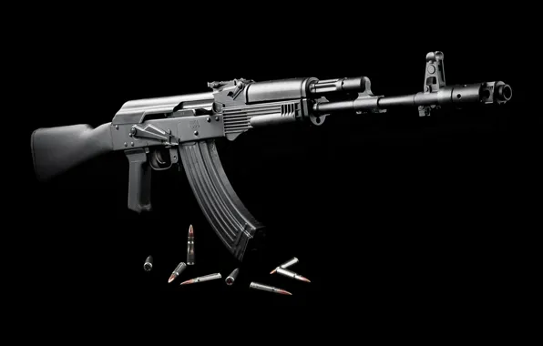 Weapons, black, cartridges, the civil version of the AK-103, EXP 01, Saiga, ceny background