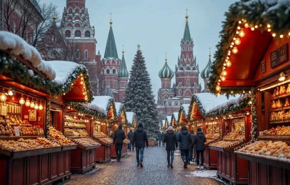 Decoration, city, the city, street, Christmas, Moscow, New year, christmas