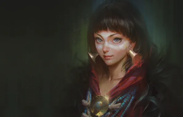 Girl, art, fantasy, G-host Lee, Chungtak