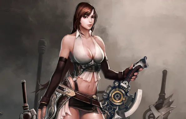 Chest, sword, warrior, GameWallpapers, Divine Souls