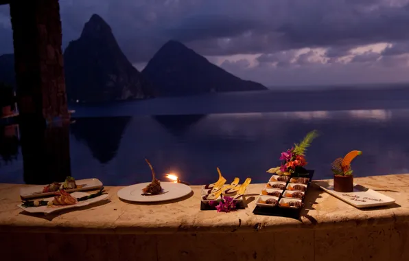 Food, evening, fruit, exotic, St-Lucia, Caribbean
