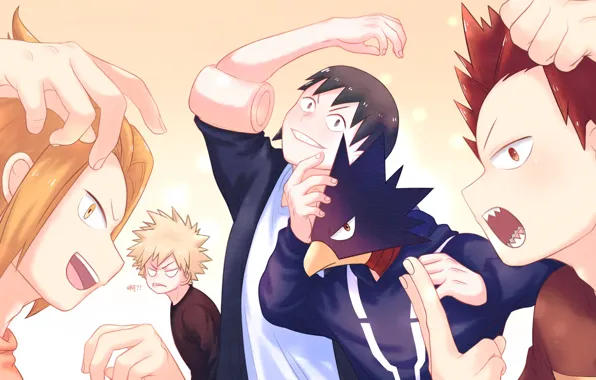Art, guys, characters, My Hero Academia, Boku No Hero Academy, My Hero Academy