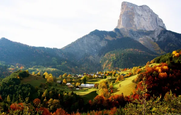 Rural, In the fall, mountain