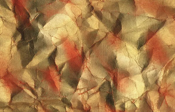 Cracked, paper, texture, spot, gold plated, cardboard, folds, wrinkled paper