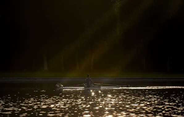 Sport, boat, morning