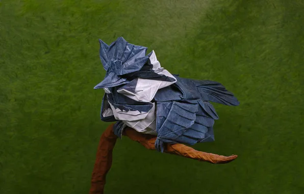 Paper, background, bird, origami
