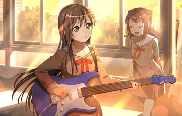Girls, guitar, BanG Dream