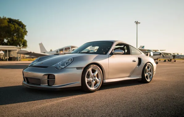 Aircraft, Porsche 911, Silver, Sportcar