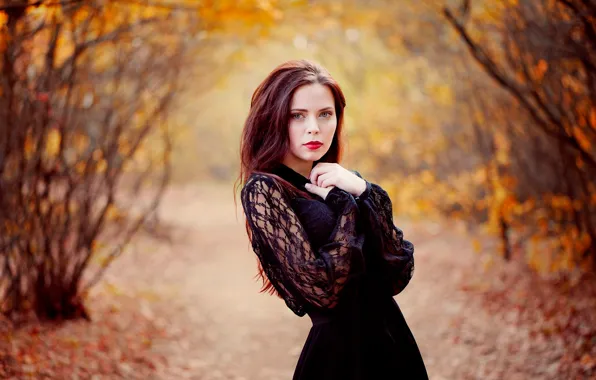 Autumn, makeup, dress, sponge, the beauty, Ann Nevreva