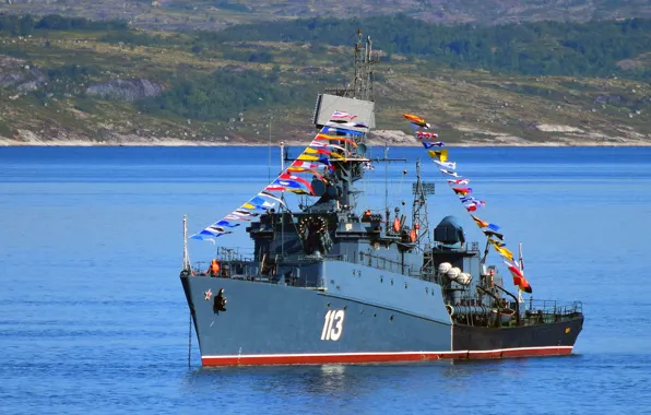 Ship, parade, anti-submarine, small, Jung, the Northern fleet