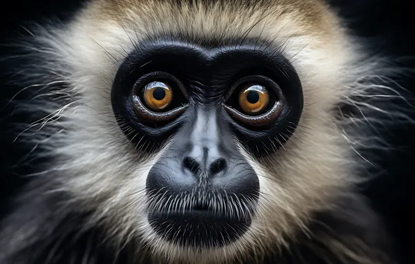 Picture view, wild, ape, gibbon