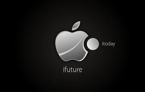 Picture future, Apple, minimalism, The dark background, creativity