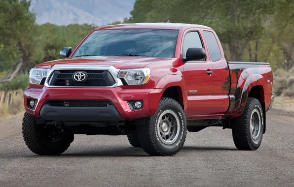 Red, tuning, Toyota, pickup, tuning, the front, Limited Edition, TRD