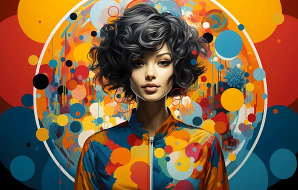 Picture girl, face, image, digital painting, digital art, AI art, digital painting, The Art of Artificial …