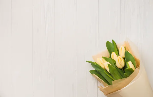 Flowers, bouquet, tulips, yellow, flowers, romantic, tulips, spring