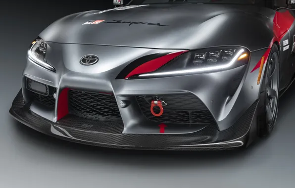 Grey, background, coupe, before, Toyota, 2020, GR Supra Track Concept