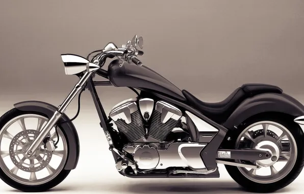 Picture grey, wheel, motorcycle, Honda VT1300CX