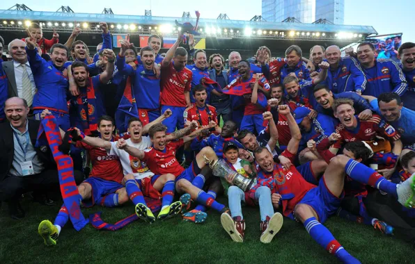 Picture CSKA, PFC CSKA, Champions, CSKA, cska, red blue