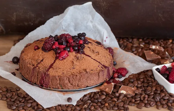 Berries, table, grain, pie, dessert, coffee, chocolate, Natasha Breen