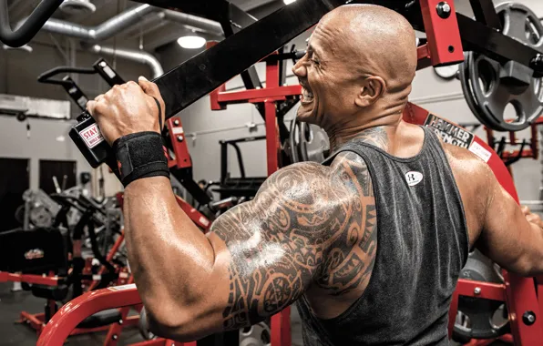 Machine, Dwayne Johnson, the rock, workout, gym