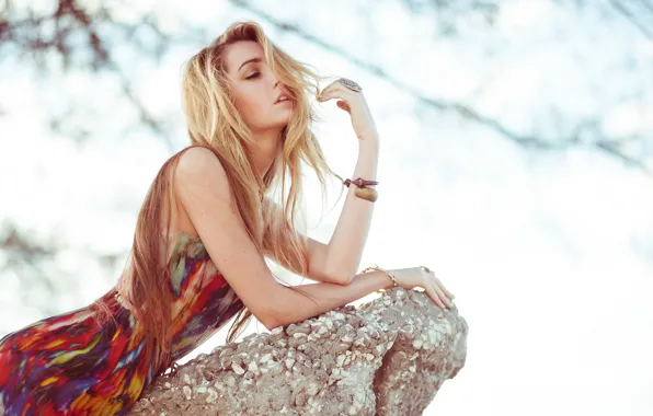 Hair, dress, bracelet, rock, sexy, rock, dress, bokeh