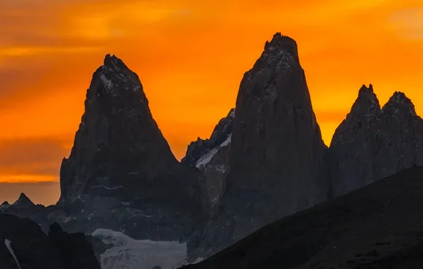 Landscape, mountains, tops, Andes