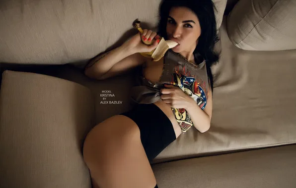Girl, photographer, girl, banana, photography, photographer, Alex Bazilev, Alexander Bazylev