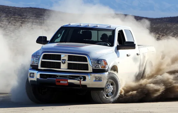 Picture dust, turn, power, SUV, car, Dodge, dodge, 2009