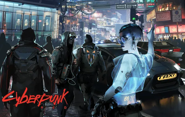 Game, art, street, Cyberpunk 2077, cdprojekt red, Cyberpunkart