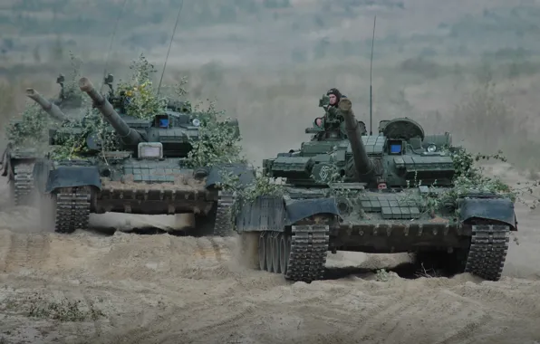 Sand, exercises, tanks, column, Photo, &ampquot, Shield of the Union-2011