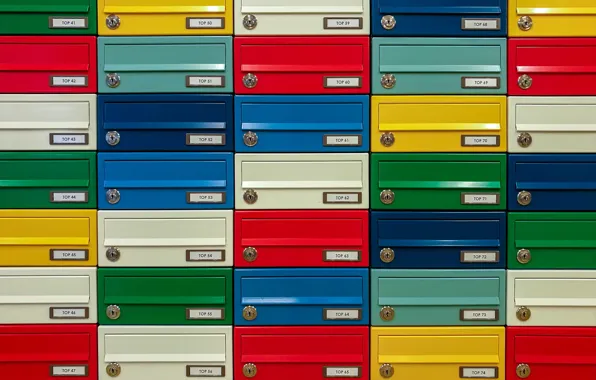 Texture, colorful, mailboxes