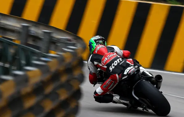 Picture Yamaha, moto, race, superbike, turn, macau, sbk, curb