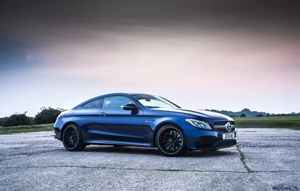 Picture blue, Mercedes-Benz, Mercedes, AMG, Coupe, C-Class, C205