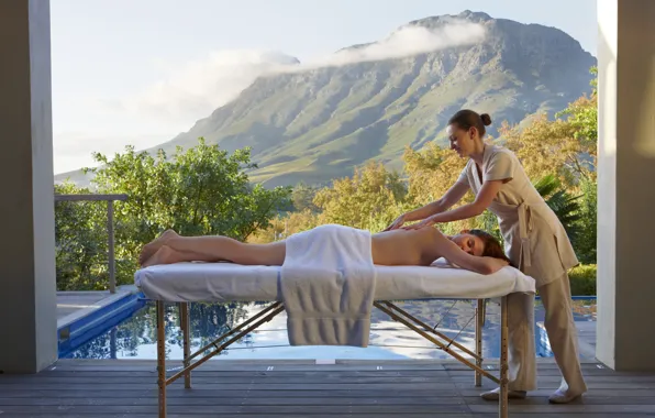 Girls, Mountain, Two, South Africa, South Africa, Massage, Spa center, Cape Winelands