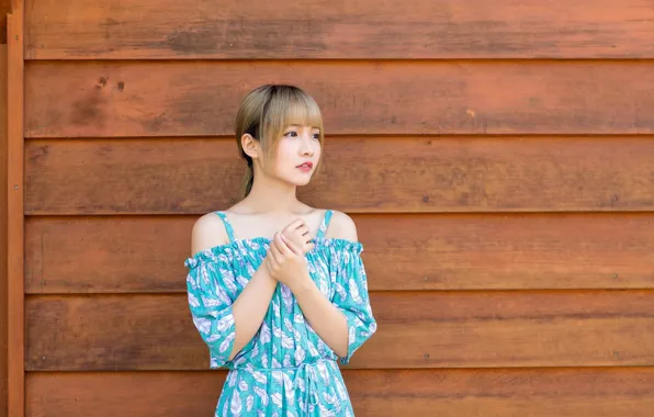 Girl, pose, hands, Asian, cutie