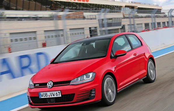 Picture car, Volkswagen, Golf, GTI, speed, track, 3-door