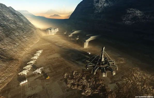 Mountains, transport, object, Playground, Launch Platform