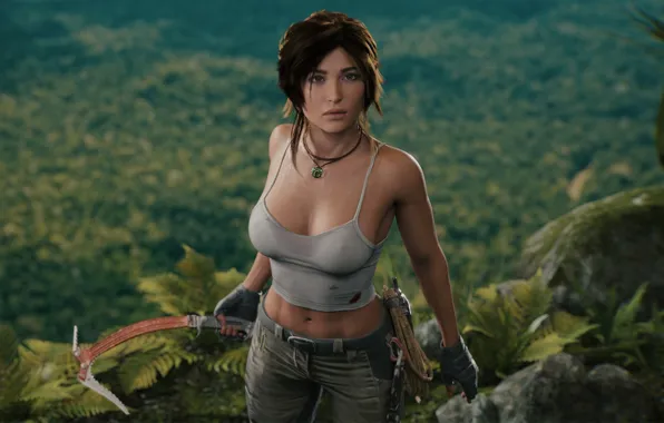 Danger, Forest, Mike, lara croft, ice pick