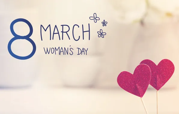 Picture hearts, happy, March 8, heart, romantic, gift, Women's Day